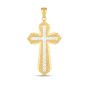 14K Two-tone Cross Pendant