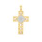 14K Two-tone Cross Pendant