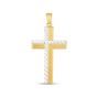 14K Two-tone Cross Pendant