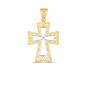 14K Two-tone Cross Pendant