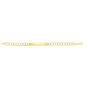 14K Gold 6.7mm Pave Curb ID Chain