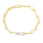 14K .32ct Diamond Paperclip Bracelet