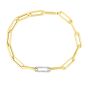14K .32ct Diamond Paperclip Chain