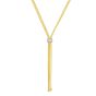 14K Gold Prosecco Fringe Diamond Tassel Lariat Necklace