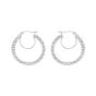 14K Ice Chain Round Hoops