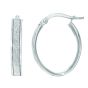 14K Gold Glitter Hoop Earring