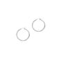 14K White Gold 3mm Diamond Cut & Polished Design Hoop Earring