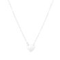 14K White Mini Heart Pendant