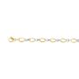 14K Two-tone Gold Polished Twisted Oval Link Chain