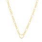 10K Heart Figaro Chain Necklace