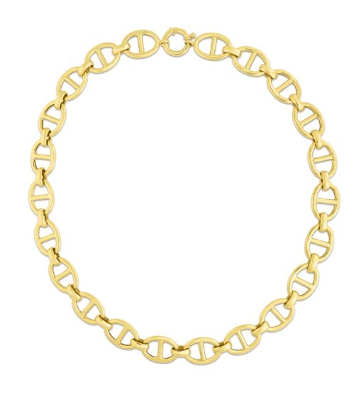 14K Gold 13.8mm Mariner Link Chain