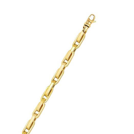 14K Gold Fancy Oval Box Link