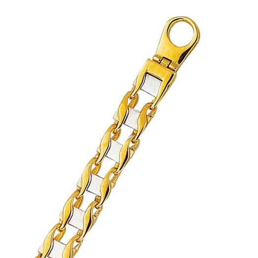 14K Gold Railroad Link Chain
