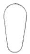 Silver 5mm Men's Gunmetal Round Box Chain
