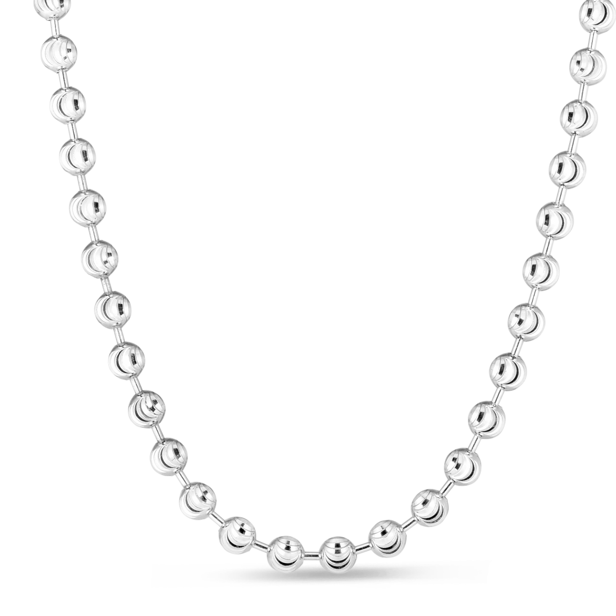 agmoon600 Sterling Silver 6mm Mooncut Bead Chain | Royal