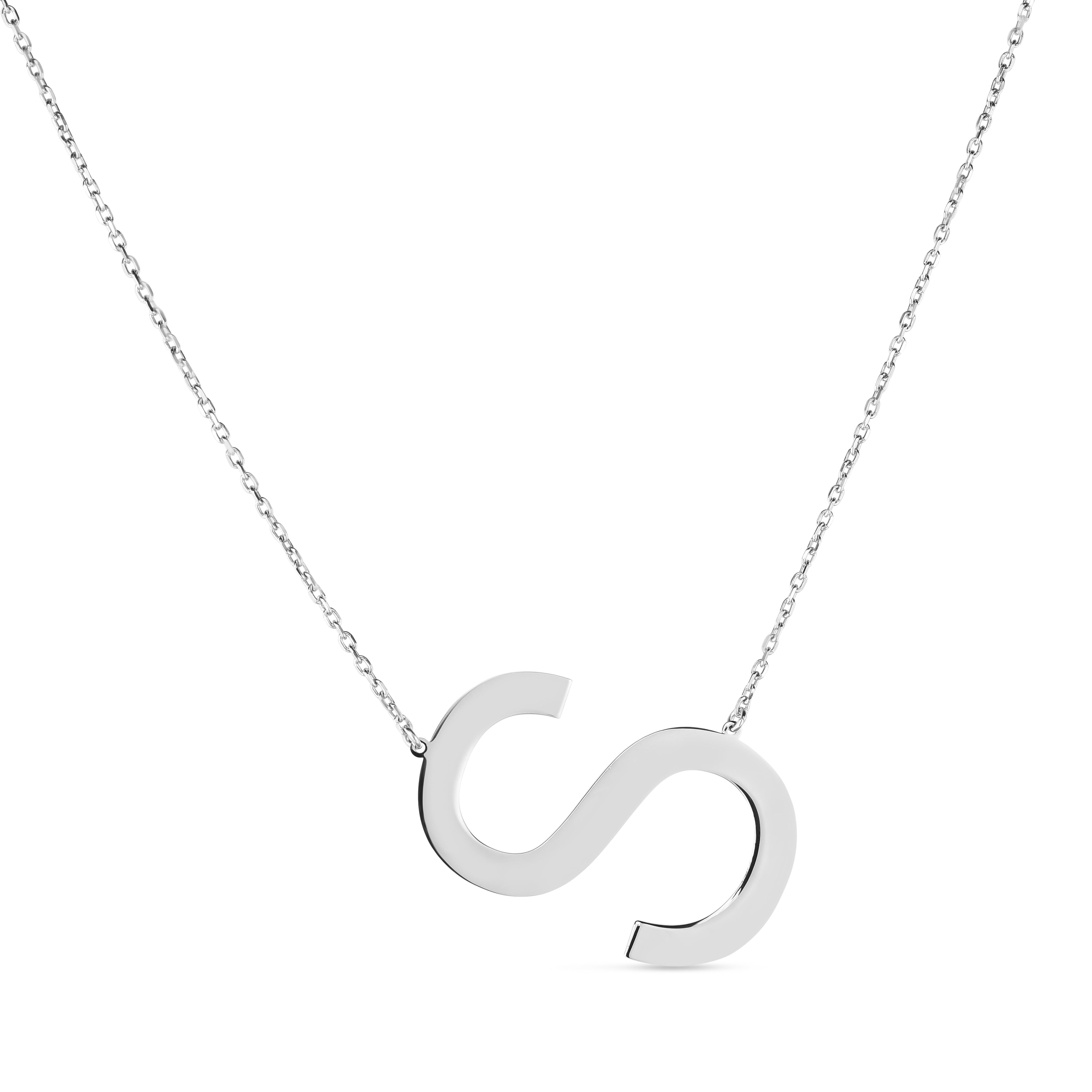 S silver necklace discount