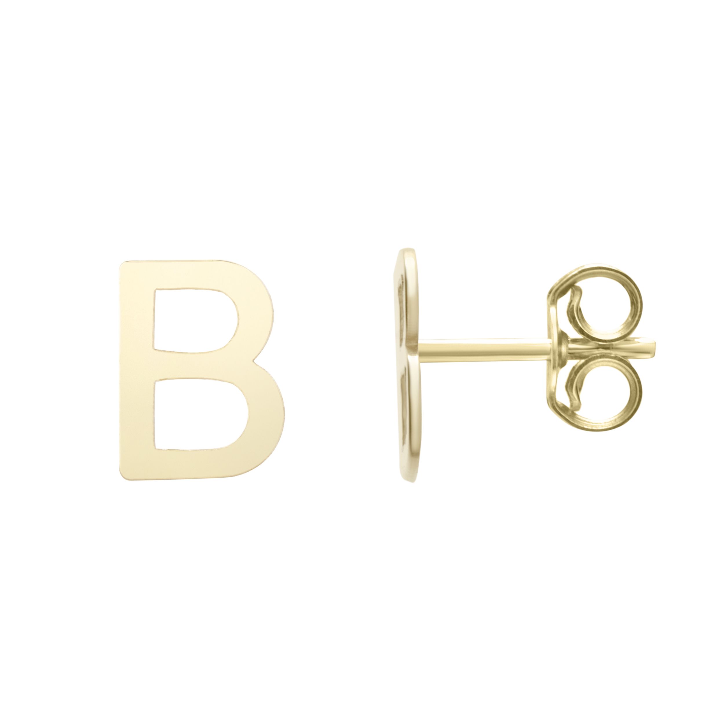 B initial earrings discount