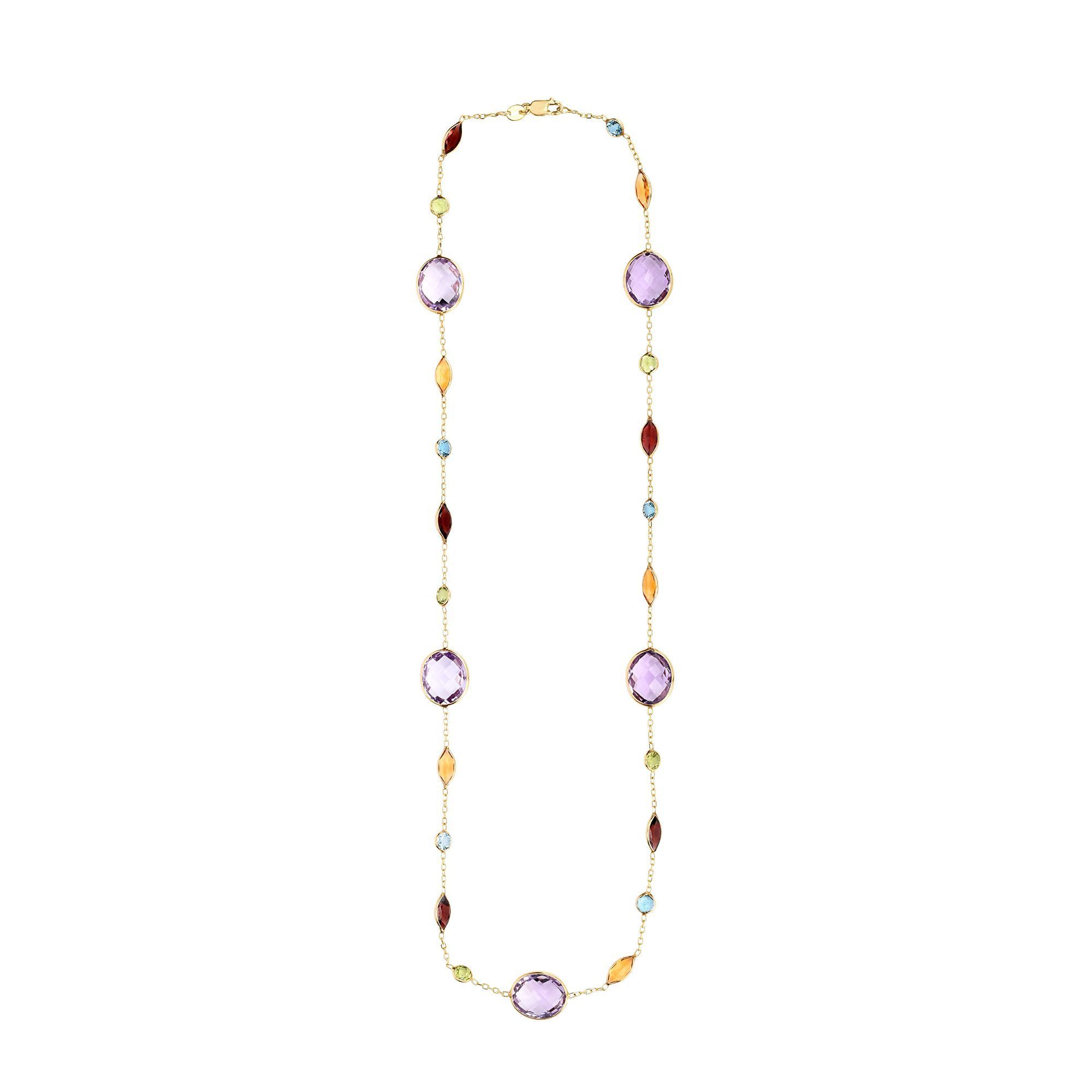 14K Semi-Precious Gemstone Necklace NCK1968