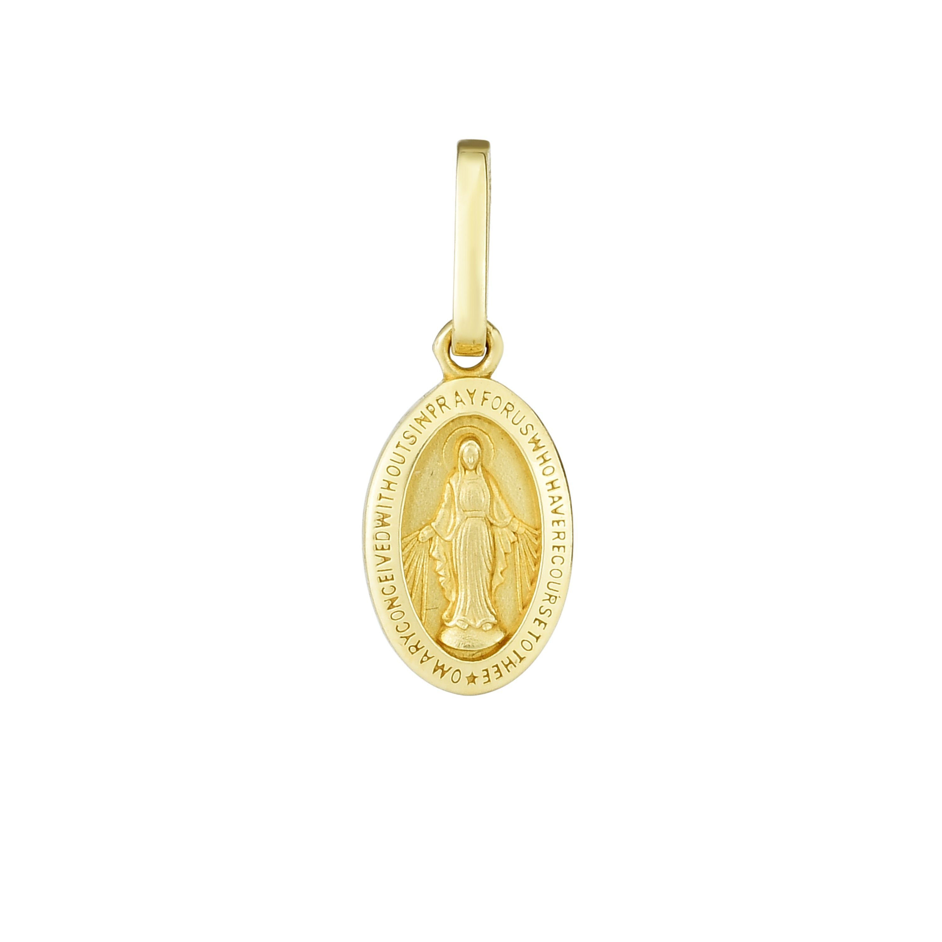 Gold religious medallion hotsell