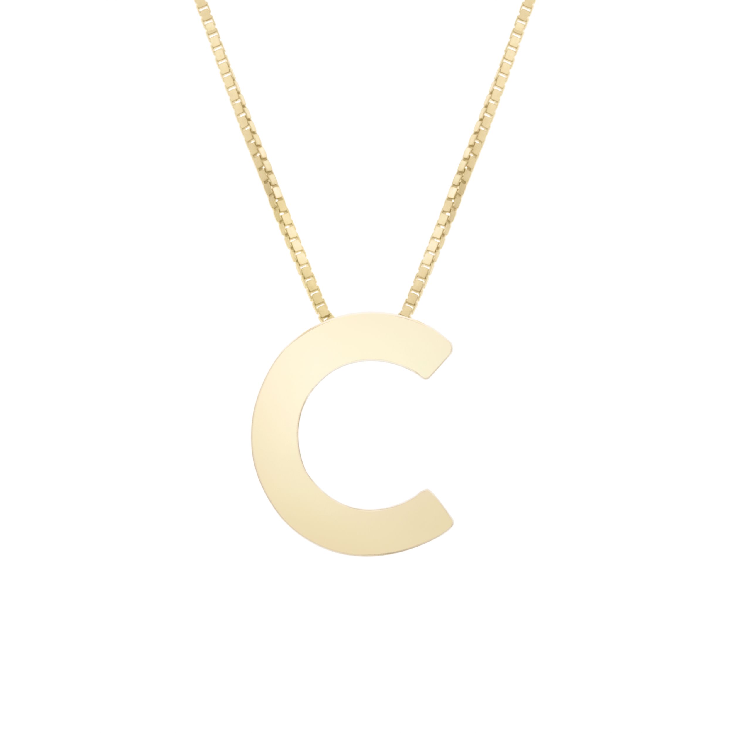14k gold c necklace discount