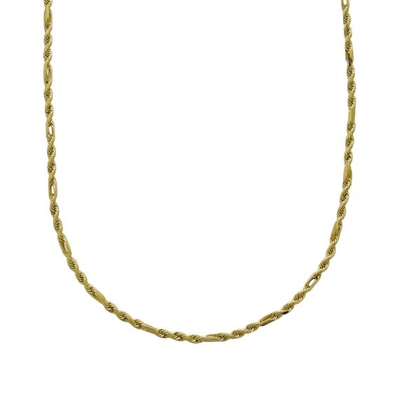 14K 2.5mm Lite Figaro Chain