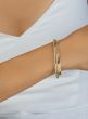 14K Beaded Omega Layered Cuff