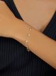 14K Adjustable Bead Link Bracelet