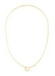 14K Gold 3.2mm Charm Clasp Paperclip Necklace