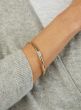 14K Diamond Oval Stretch Mesh Bracelet