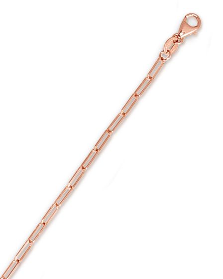 14K Gold 2.1mm Paperclip Chain