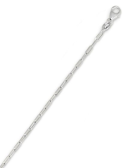 18K Gold 1.5mm Paperclip Chain