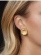 14K Polished Button Stud Earrings
