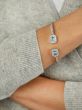 Diamond & Blue Topaz Italian Cable Bangle