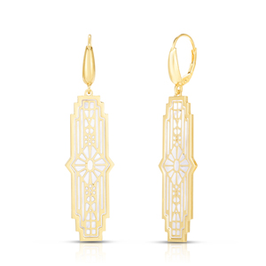 Mother of Pearl Art Deco Earrings