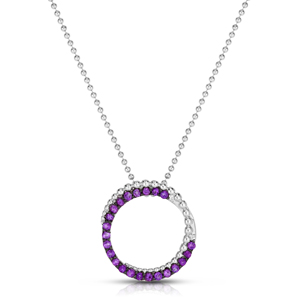 Amethyst Circle Pendant