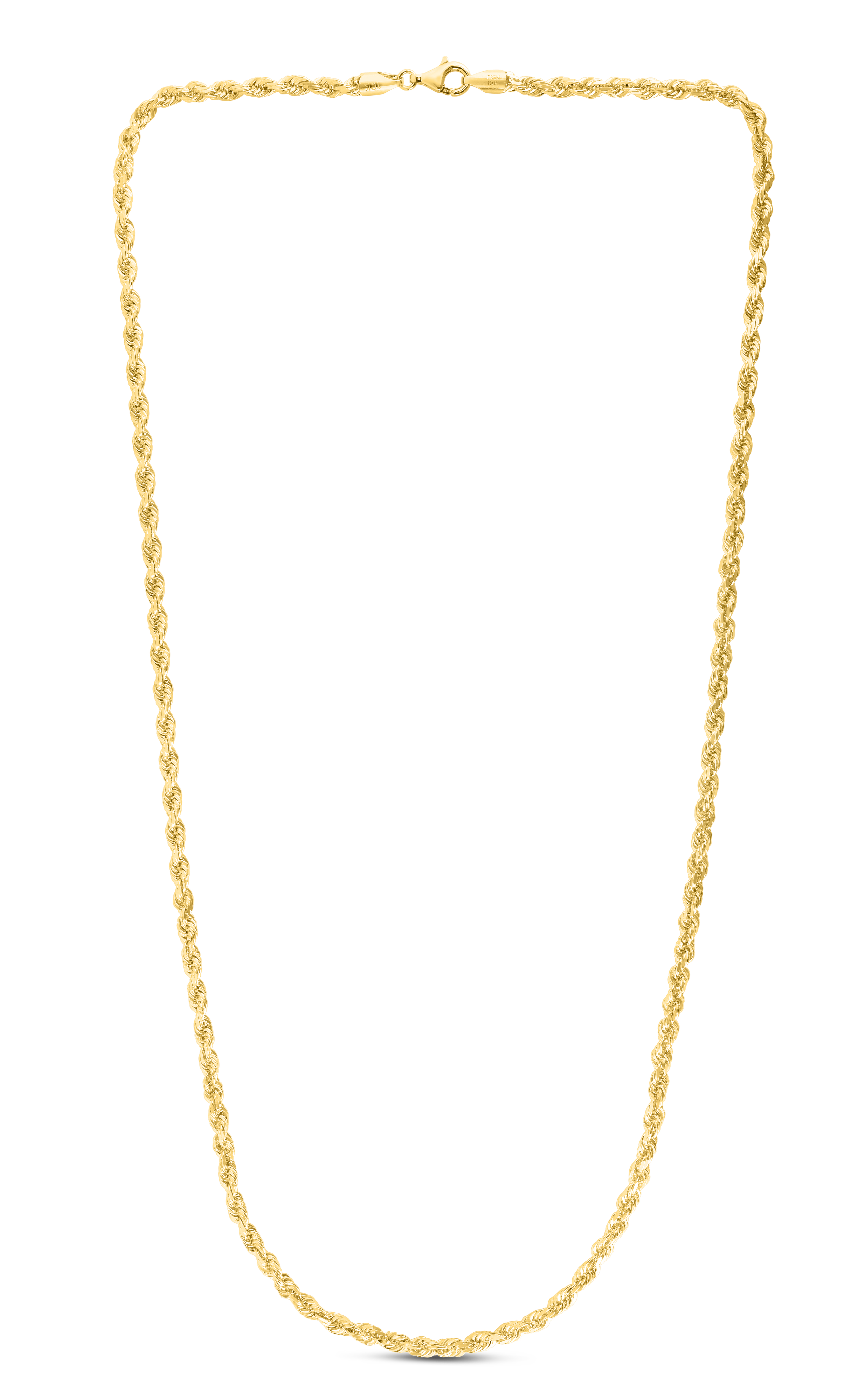 10K Gold 4,0 mm Massiv Diamantschliff Königsseil Kette - Bild 1 von 1